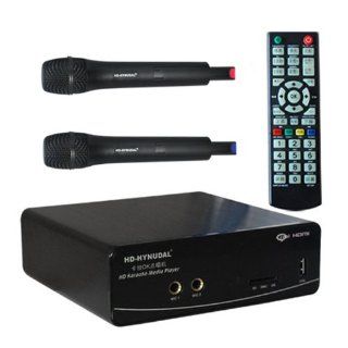HD HYNUDAL HDD Karaoke Player System Chiese KTV with 2tb HDD 50k Songs+2 Wireless Mic+ 2 Remote Musical Instruments