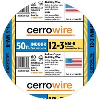 Cerrowire 50 ft. 12/3 NM B Wire 147 1603BR