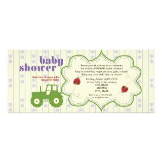 Tractor/Ladybug Baby Shower Invitation