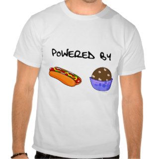 Powered by hotdogs n  ice cream t shirts