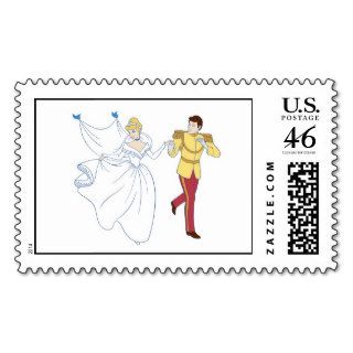 Cinderella Running With Prince Charming Postage