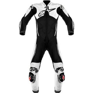 Alpinestars Atem One Piece Leather Suit   58/Black/White Automotive