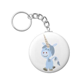 Cute Funny Cartoon Unicorn Keychain