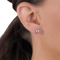 Tressa Collection Sterling Silver Basketball Stud Earrings Tressa Sterling Silver Earrings