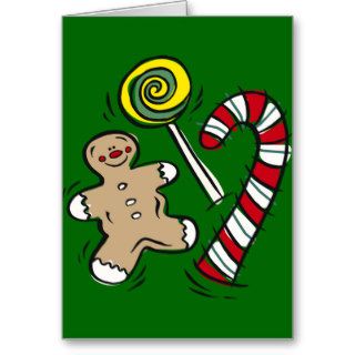 Gingerbread Man Greeting Card (Blank)