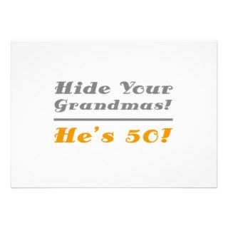 Funny 50th Birthday Gifts For Him Personalized Announcements