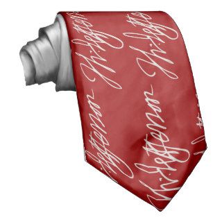 Thomas Jefferson Signature Custom Tie