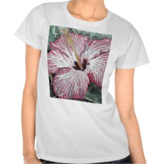 hibiscus flower watercolor painting art gift t shirts