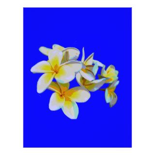 White & Yellow Frangipani Art Flower Custom Flyer