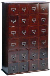 Leslie Dame CD 456C Solid Oak Library File Media Cabinet, Cherry   Audio Video Media Cabinets