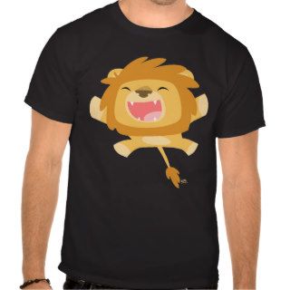 Cartoon Pouncing Lion T shirt