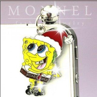 Ip457 Cute Sponge Bob Anti Dust Plug Cover Charm for Iphone Android 3.5mm Cell Phones & Accessories