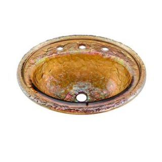 JSG Oceana Drop in Bathroom Sink in Green Reflections with Faucet Spread 001 001 201 08