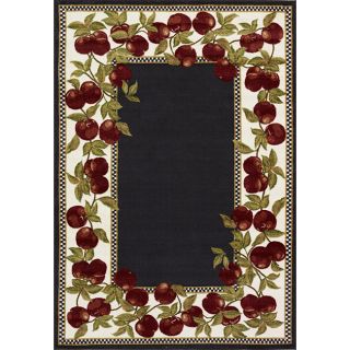 Henley Floral Black Rug (4'11 x 7') 5x8   6x9 Rugs