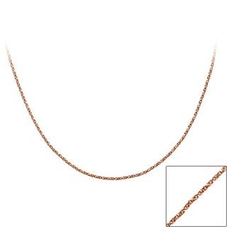 Mondevio Rose Goldtone18 inch Twisted Box Chain Necklace Mondevio Gold Overlay Necklaces