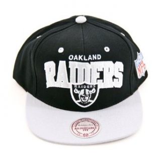 Mitchell & Ness Oakland Raiders Flat Brim Snap Back Hat Adjustable  Baseball Caps  Sports & Outdoors