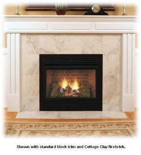Monessen DFS32C 32 Inch Vent Free Fireplace System with Triple Play Burner and Charred Timber Logs  