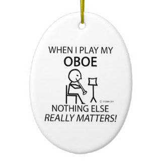 Oboe Nothing Else Matters Christmas Tree Ornaments