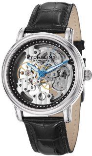 Stuhrling Original Men's 458G.33152SET Classic Delphi Mechanical Skeleton Silver Dial Watch Set Watches