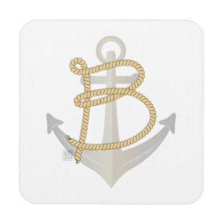 Anchor and Rope Typeface – Letter B Coaster