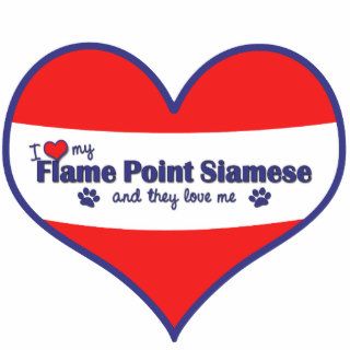 I Love My Flame Point Siamese (Multiple Cats) Acrylic Cut Outs