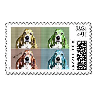 Basset Hound Postage Stamp by Focus for a Cause