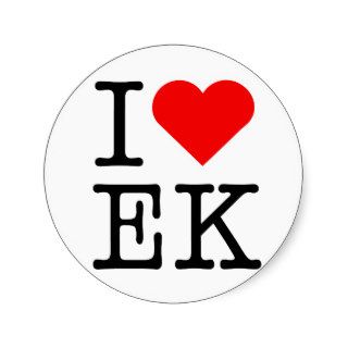 I love heart EK sticker