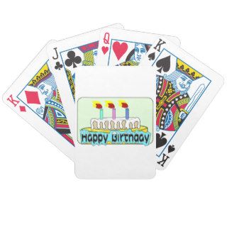 Happy birthday bicycle playing cards