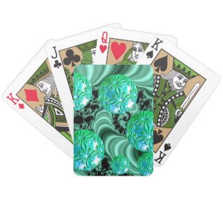 Emerald Dreams Abstract Irish Shamrock Fairies Playing Cards