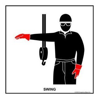 Swing Label CRANE 459 Crane Hand Signals  Business And Store Signs 