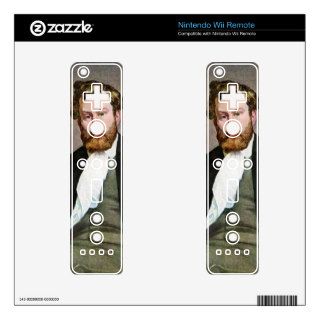 Portrait of Alfred Sisley by Pierre Renoir Decals For Wii Remotes