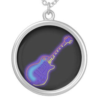 neon guitar necklaces