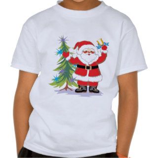 Merry Christmas, Santa Claus, Christmas Tree Shirt