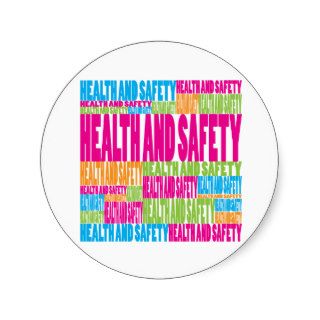 Colorful Health and Safety Round Sticker
