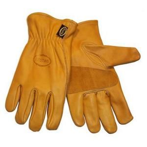 G & F Premium Genuine Cowhide Medium Leather Gloves with Reinforced Patch Palm 3 Pair Pack 6203M 3