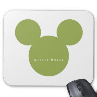 Mickey & Friends Green Mickey Mouse Logo Mouse Pads