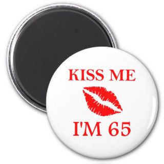 65th Birthday Kiss Magnets