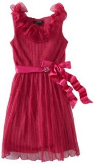My Michelle Girls 7 16 Rouched Dress,  Fuschia 1, 10 Clothing