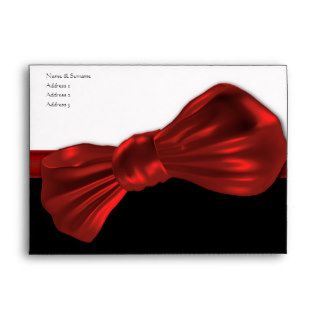 Red bow tie formal party envelopes