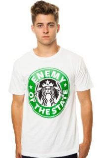 Enemy of the State Men's Bux Tee Large White at  Mens Clothing store