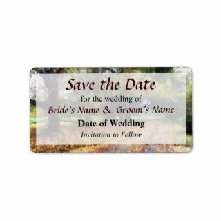 Along the Path Under the Trees Save the Date Personalized Address Labels
