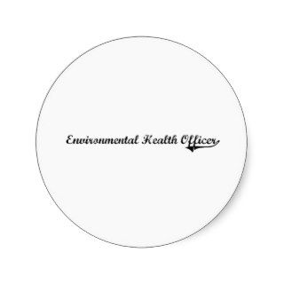 Environmental Health Officer Professional Job Round Stickers