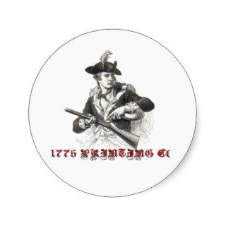 1776 printing co. round stickers