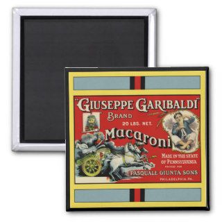 Vintage Art Macaroni Label Poster Fridge Magnet
