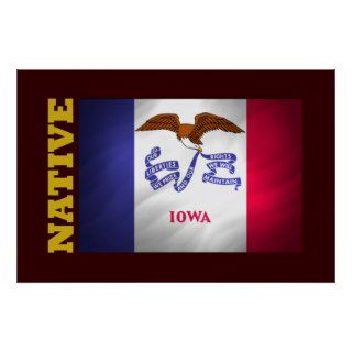 Iowa Flag  NATIVE Posters