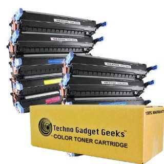 Techno Gadget Geeks 10 Pack Q6470A Q6471A Q6472A Q6473A Cyan Magenta Yellow Black Toner Cartridge Fits HP HP Laserjet 3600 3600DN 3600N6000 black / 4000 color pages @ 5% coverage Electronics