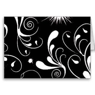 black white swirls cards