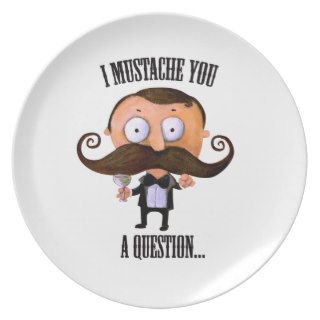 I Mustache You A QuestionParty Plates