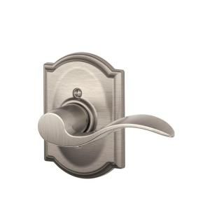 Schlage Camelot Collection Accent Satin Nickel Right Hand Dummy Lever F170 ACC 619 CAM RH