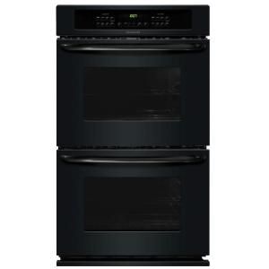 Frigidaire 27 in. Double Electric Wall Oven Self Cleaning in Black FFET2725PB